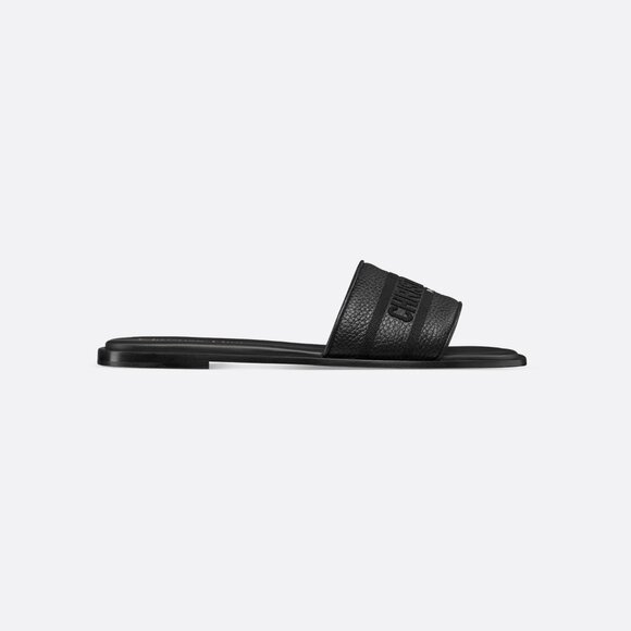 Dior Dway Leather Slide Sandals IT 36.5 Women - Picture 1 of 4